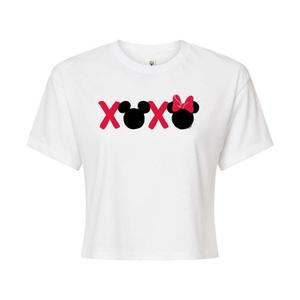 Укороченная футболка с Микки и Минни Маус для юниоров Disney, белый