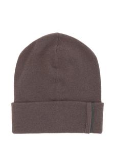 Шапка-бини Brunello Cucinelli с декором, коричневый