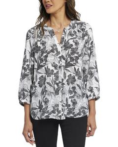 NYDJ Блузка со складками, мультиколор
