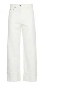 Брюки с широкими штанинами Max Mara, белый