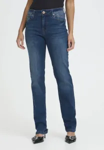 Джинсы прямого кроя средней длины pzsandra hw. Pulz, Dark Blue Denim