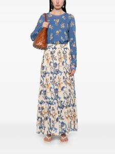 ETRO жаккардовый топ с цветочным узором, синий
