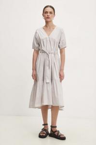 Хлопковое платье Answear Lab, бежевый