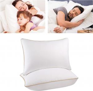 Generic Подушка для сна охлаждающая гостиничного качества с боковой поддержкой Satin Strip Gold