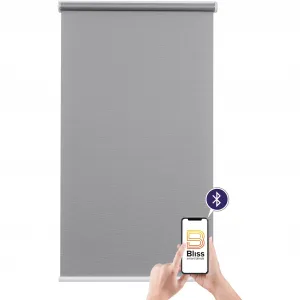 Электрические рулонные шторы Sunlines «Мозаика», непрозрачные, с отверстием, свободно висящие, с управлением через приложение через Bluetooth, с аккумулятором и двигателем, белый стержень