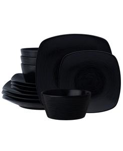 Набор посуды Colorscapes Swirl Square, 12 предметов, на 4 персоны Noritake, черный