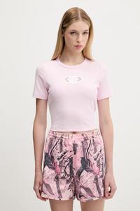 Футболка с ажурными вставками Cut Out Rib Tee Adidas Originals, розовый