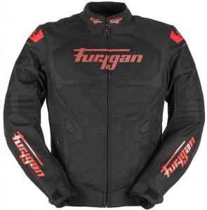 Текстильная мотоциклетная куртка Furygan atom vented evo с перфорацией, Black/Red