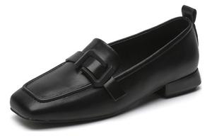 Женские повседневные туфли KEKAFU бежевые 191, высота каблука 2,5 см