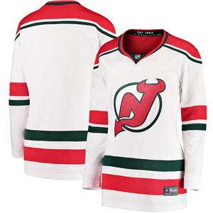 Женская белая фирменная футболка Fanatics New Jersey Devils 2022/23 Heritage Premier Premier Fanatics