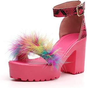 Женские летние сандалии Ladmiple 2023 года, удобные с ремешком на щиколотке, на платформе-виражке, с открытым носком, повседневные на высоком каблуке-танкетке, T38-Pink