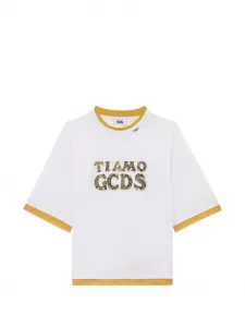 Футболка с графичным принтом GCDS, белый
