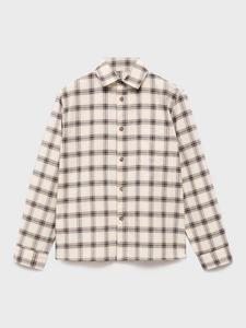 Детская рубашка Berto в клетку Mango, Light Beige