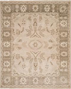 Ковер SAFAVIEH, 244 x 305 см, - коллекция Oushak - большой - бежевый, ручная вязка из шерсти, традиционный восточный дизайн, идеально для гостиной, спальни, офиса, столовой (OSH356A)