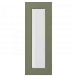 Дверь стеклянная, серо-зеленая, 30х80 см, Axstad IKEA
