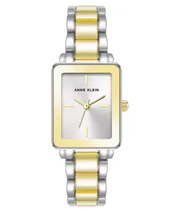 Женские часы Quartz с двухцветным браслетом из сплава, 21 мм Anne Klein