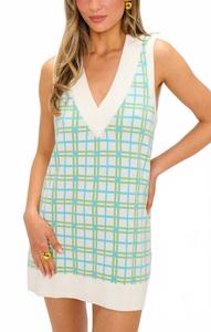 Хартфорд свитер-платье в клетку зеленого цвета Show Me Your Mumu