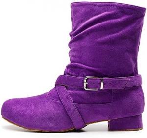 Женские модные ботинки DKZSYIM с плоским каблуком, на молнии сбоку, с мягкой посадкой у щиколотки, Purple