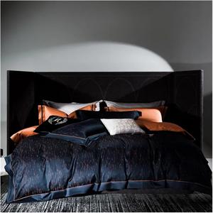 MAIYO Комплект постельного белья MaiyO из египетского хлопка 1500TC винтажный винно-красный жаккард с окрашенной пряжей Blue