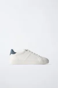 Кроссовки на шнуровке Zara, белый