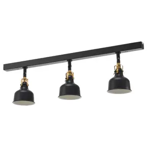 Прожектор, черный, 3 точки RANARP IKEA