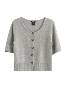 Вязаный кардиган Lindex Therese, mottled grey