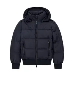 Стеганая пуховая куртка с капюшоном Armani Exchange, черный