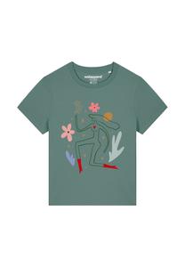 Футболка с принтом LOVE AND FLEX watapparel, темно-зеленый