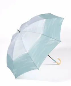 Двухцветный акварельный длинный зонт