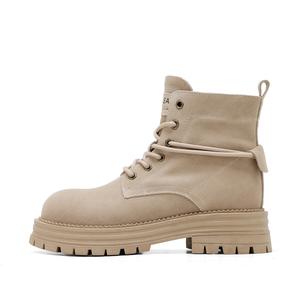 ST&SAT Женские замшевые ботинки на шнуровке Camel Apricot, цвет Apricot