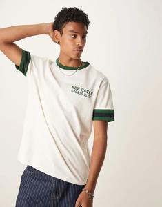 Футболка с графическим принтом GANT в кремовом цвете