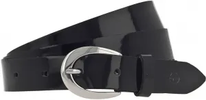 Кожаный ремень Tamaris, мягкая лакированная яловая кожа с глянцевой отделкой, черный