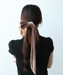 Три четверти времени/Бархатная длинная резинка для волос Three Four Time, цвет Brown