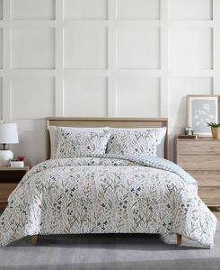 Двусторонний комплект постельного белья Лесной лес из 3 предметов, размер King Eddie Bauer, White/Grey/Rose Pink