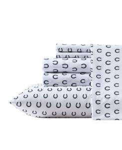 Комплект постельного белья из микрофибры, 3 предмета, размер Twin XL Wrangler, Horseshoe Dots Blue