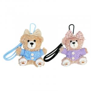 Плюшевый кулон с милым медвежонком в свитере с бантом, высота 10 см MENGMENGBUNNY
