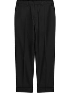 Шерстяные брюки DRIES VAN NOTEN, черный