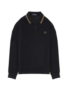 Поло с длинными рукавами Fred Perry, черный