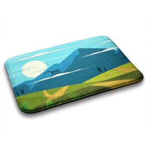 Коврик для ванной Tulup Ansicht der Berge, 75x1x75 см, синий