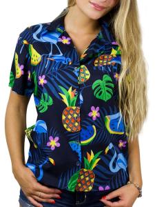 Блуза King Kameha Flamingo Melone, темно-синий