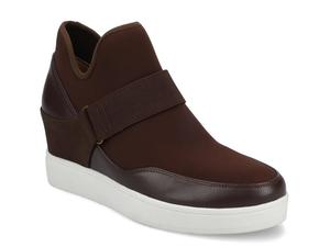 Кроссовки Journee Damari Wedge Sneaker, темно-коричневый