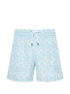 Пляжные шорты с цветочным принтом Fedeli, белый