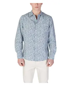 Рубашка с длинными рукавами и цветочным узором Replay, синий