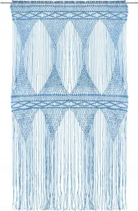 Штора макраме , синяя, 140x240 см, хлопок vidaXL