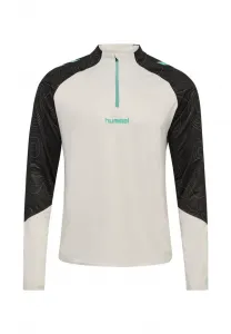 2.0 тренировочная футболка с застежкой-молнией до середины груди и длинными рукавами Hummel, Vaporous Gray Pool Blue