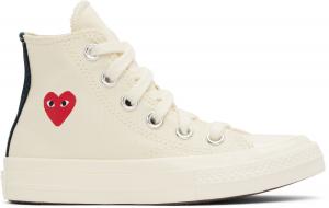 Детские кеды Off-White Converse Edition Chuck 70 OG Single Heart High Top COMME des GARcONS PLAY