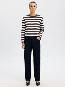 Эссеншиалс лонгслив в полоску из хлопка Selected