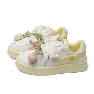 OLDDESIRE Женские устойчивые к истиранию низкие скейтерские кроссовки милый желтый (с аксессуарами), цвет Cute Yellow (Includes Accessories)