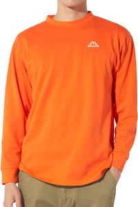 Мужская футболка с длинными рукавами и принтом логотипа Kappa OMINI на спине, оранжевый