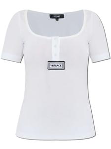 Футболка Versace с аппликацией логотипа, белый